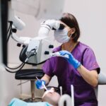 A dentist with a patient