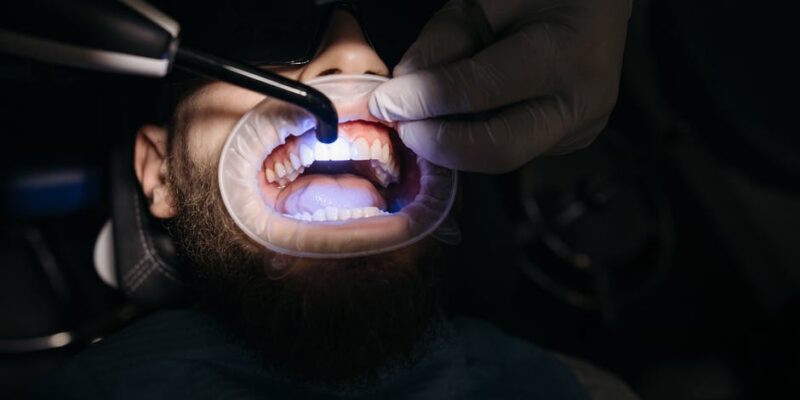 A man receiving affordable cosmetic dentistry in New Jersey