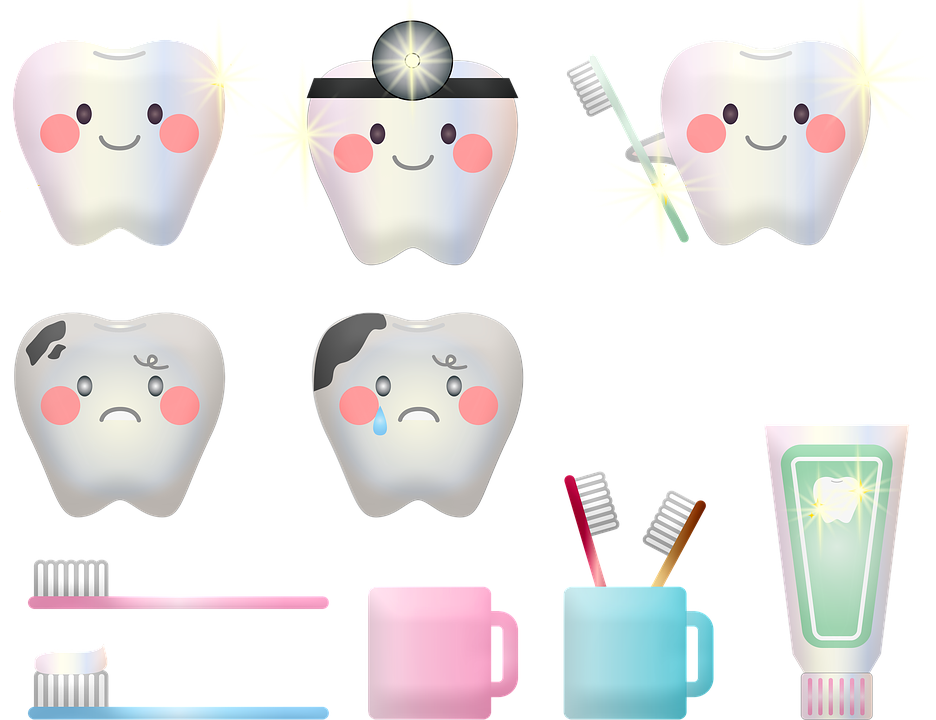 A childhood oral hygiene concept illustration